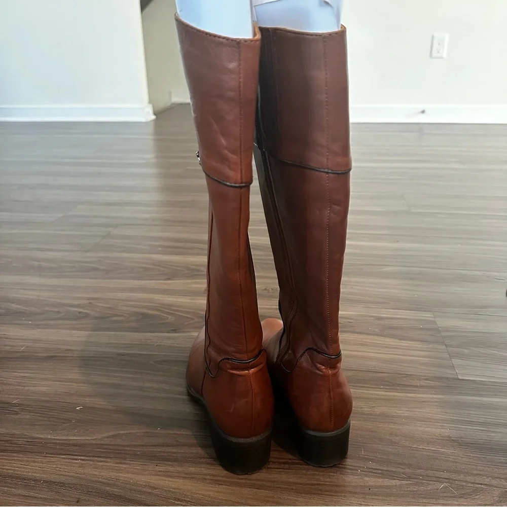 Regarde Le Ciel Brown Leather Tall Riding Boots Women’s EU 37 US 6.5 - Picture 5 of 15
